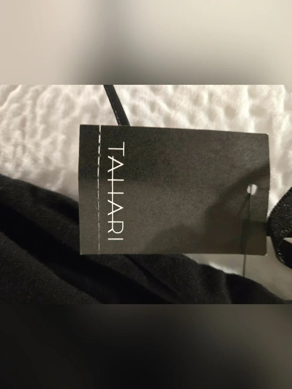 NWT Tahari Kimmy Knit Black Bow Chemise Babydoll L